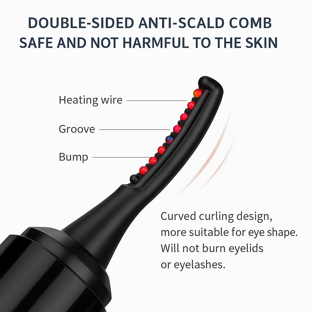 Instant Lash Lift & Definition Heated Eyelash Curler – USB Rechargeable